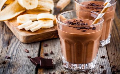 Smoothie protéiné chocolat banane