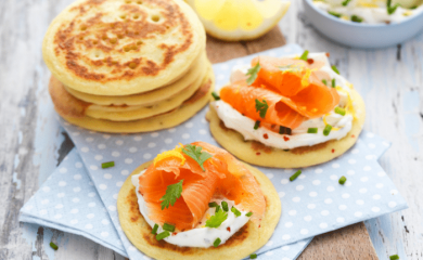 Pancakes saumon citron fromage frais