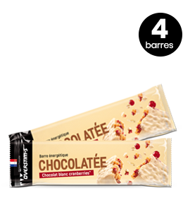Barre chocolat blanc - cranberries