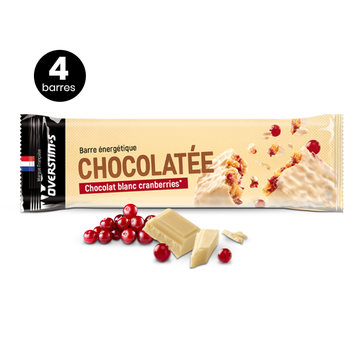 Barre chocolat blanc - cranberries